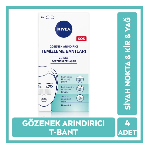 Nivea Gözenek Arındırıcı Sos 4'lü Yüz Temizleme Bandı - Görsel 3