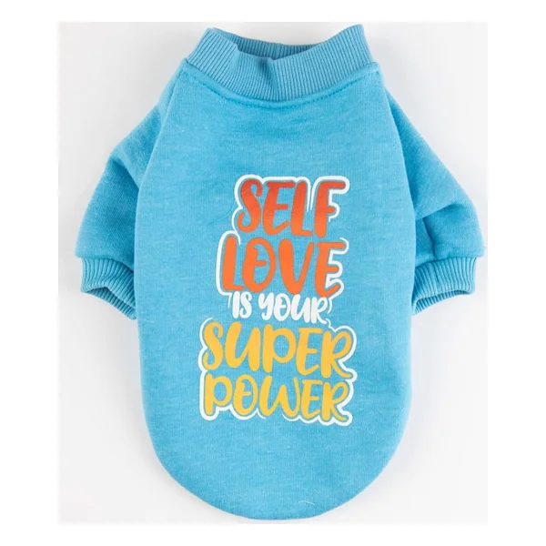 Pawstar Turkuaz Power Polarlı Küçük Irk Köpek Sweatshirtü - Görsel 3
