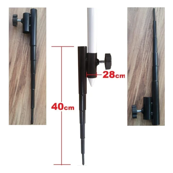 Depolife Plaj Şemsiyesi Eğilebilir Deniz Bahçe Balkon Piknik Kamp Güneş Şemsiyesi Katlanır Mavi Beyaz - 2 x 2 m - Mavi - Beyaz - Görsel 7