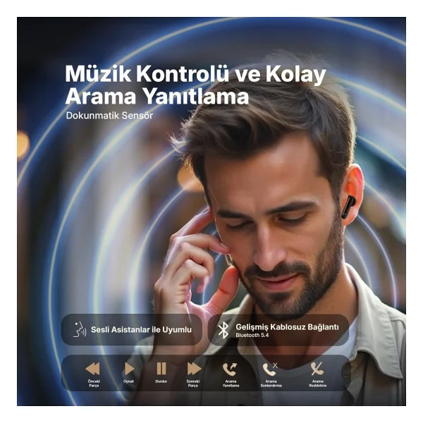 Ttec Airbeat Pro 2km161s ANC TWS Siyah Kulak İçi Bluetooth Kulaklık - Görsel 6