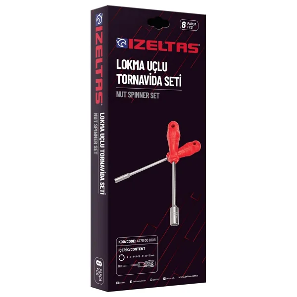İzeltaş 4770008108 8 Parça Lokma Uçlu Tornavida Seti - Görsel 2