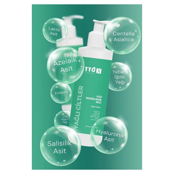 Tto X Yağlı Ciltler 200 Ml Yüz Temizleme Jeli - Görsel 3