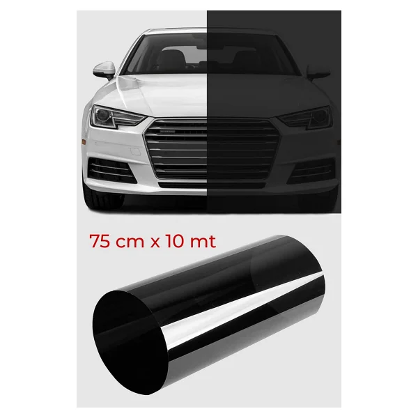 Cam Filmi Siyah Amerikan Çizilmez Koyu Ton 75 Cm X 10 Metre - Görsel 2