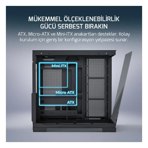 GamePower Warcry Pulse 4x12Cm ARGB Fan Temperli Cam ATX 650W 80+ Bronze Gaming Kasa - Görsel 3