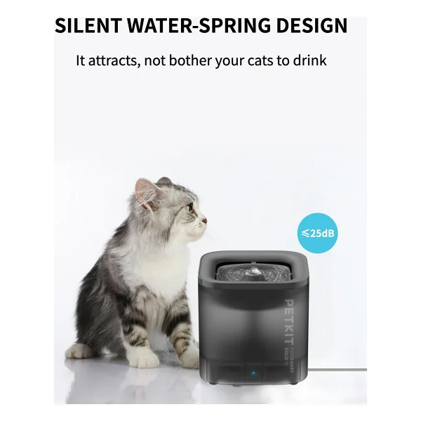 PETKIT Cat Su Çeşmesi, EVERSWEET SOLO SE, 1,85 L Ultra Sessiz Otomatik Kedi İçme Çeşmesi, İç Mekan Kullanımı için, Karbon Filtreli ve Ayrı Tabanlı Kolay Temizlenen Tasarım, Plug-In Cat Su Sebili - Görsel 3