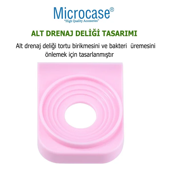 Microcase Yapışkanlı Duvara Monte Şarjlı Diş Fırçası Tutucu Stand - MAVİ AL4802 - Görsel 6