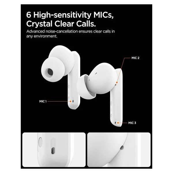 Spigen Audio P20 ANC TWS Beyaz Kulak İçi Bluetooth Kulaklık - Görsel 6