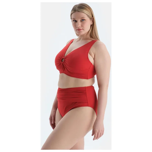 Dagi Kadın Korseli Toparlayıcı Bikini Üst, Örme, Kırmızı, 38 - Görsel 4
