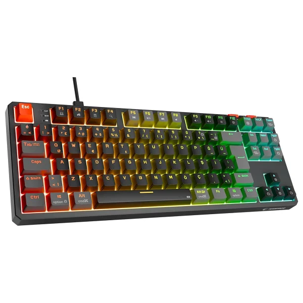 Rampage Yoru RGB Tkl Red Switch Kablolu Mekanik Oyuncu Klavyesi - Görsel 2