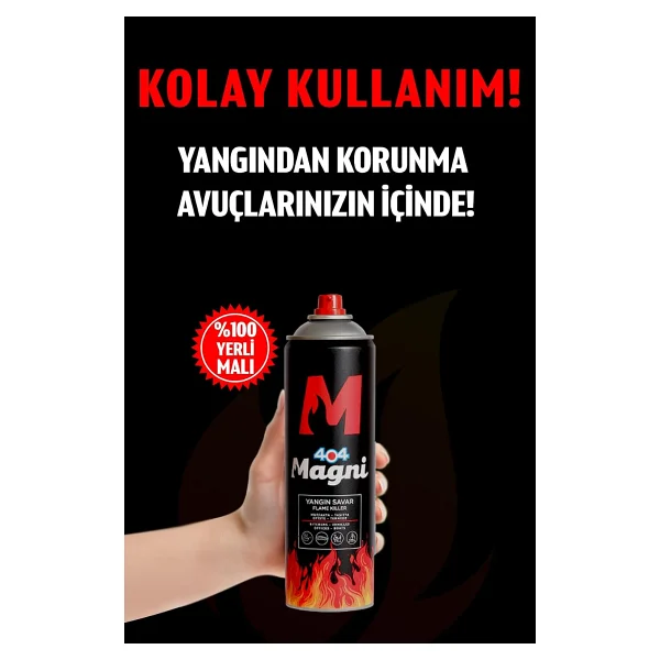 404 Magni 500 Ml 2 Adet Yangın Söndürücü Sprey - Görsel 3
