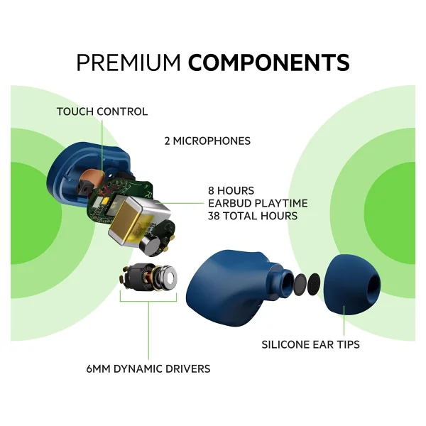 Belkin Soundform Play TWS Kulak İçi Bluetooth Kulaklık Mavi - Görsel 3