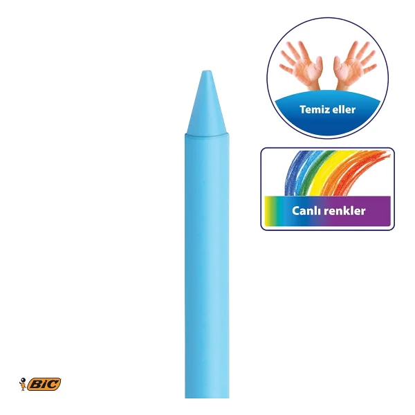 Bic Kids Plastidecor Silinebilir 12'li Pastel Boya - Görsel 2