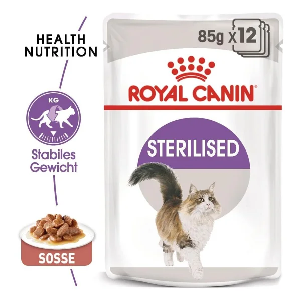 Royal Canin Sterilised Gravy 85 gr 12'li Yetişkin Kedi Yaş Maması - Görsel 5