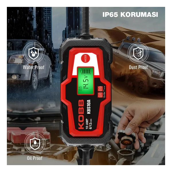 Kobb Kbs10a 6-12 V 200 A Dijital Akü Şarj Cihazı - Görsel 10
