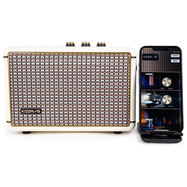 Kozmos Blaze-30cr Krem Bluetooth Hoparlör Ve Elektro Gitar Amfisi - Görsel 3