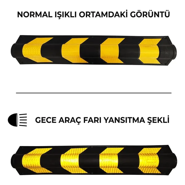 Kolon Koruma Kauçuk Oval Kauçuk Otopark Kolon Köşe Koruyucu (4 Adet) - Görsel 4