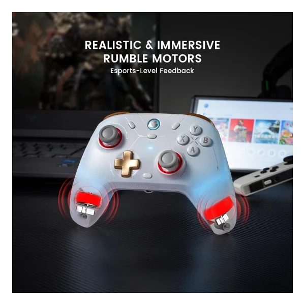 Gamesir Cyclone 2 Beyaz Kablolu/Kablosuz Oyun Kolu - Görsel 8