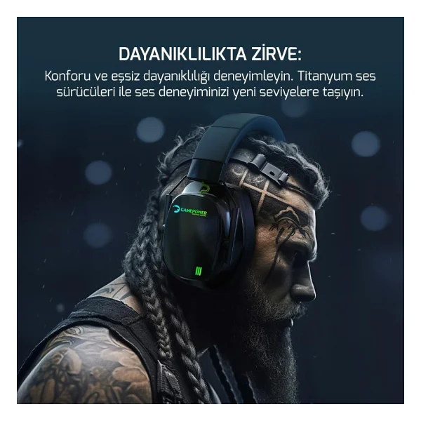 Gamepower Kai Titanium RGB 7.1 USB Kablolu Kulak Üstü Oyuncu Kulaklığı - Görsel 2