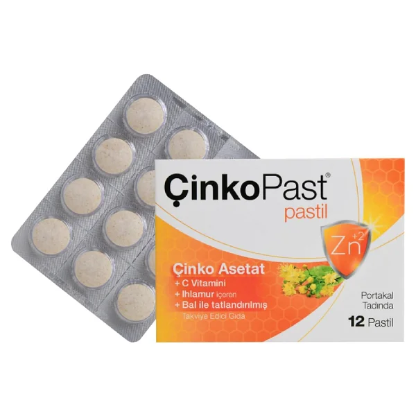 Çinkopast Portakal Ihlamur Ve Ballı 12'li Pastil - Görsel 3