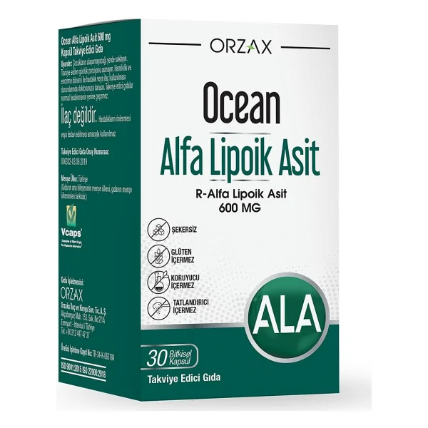 Ocean Alfa Lipoik Asit 600 mg 30 Kapsül - Görsel 9