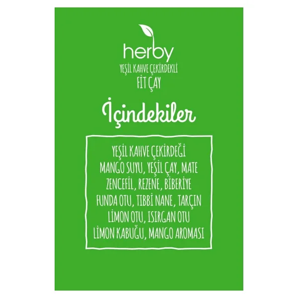 Herby Yeşil Kahve Çekirdekli Fit Çay, 3'lü Paket - Görsel 4