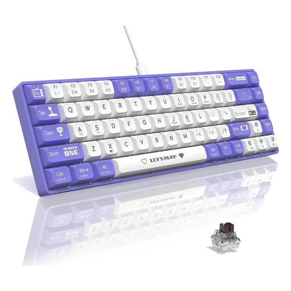 Ajazz AK680 %65 TKL Brown Switch Kablolu Mekanik Oyuncu Klavyesi