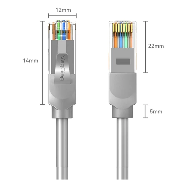 Veggieg Cat6e 1000mbps Utp Rj45 Gigabit Ethernet Kablosu 15 Metre - Görsel 8