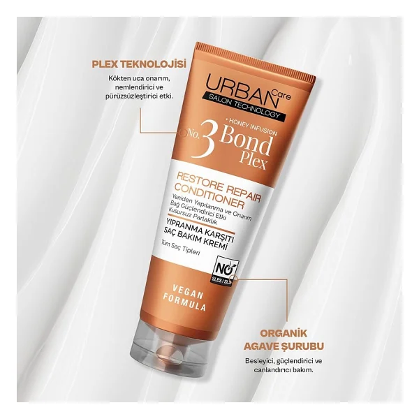 Urban Care Bond Plex No:3 Yıpranma Karşıtı 250 Ml Saç Kremi - Görsel 8