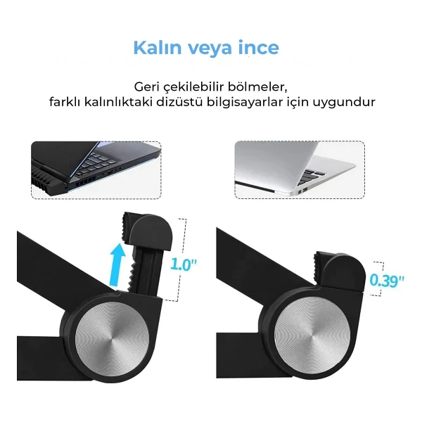 Bix Saıjı X1 Laptop Sehpası, Katlanabilir, Tablet Sehpası, Alüminyum Alaşım, Online Sınıf Çalışması, Duruşu İyileştirme, Isı Dağılımı MacBook, iPad Ve 10-15,6 İnç Olan Tüm Cihazlar İle Uyumlu. Beyaz - Görsel 3