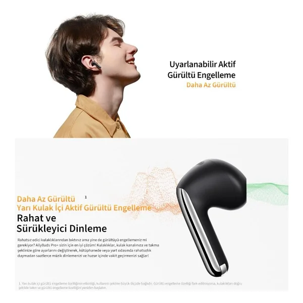 Qcy Ailybuds Pro Plus ANC TWS Beyaz Kulak İçi Bluetooth Kulaklık - Görsel 5