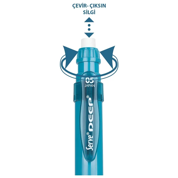 Serve Deep Toprak Serisi Okyanus Mavi 0.5 Mm Uçlu Kalem - Görsel 2