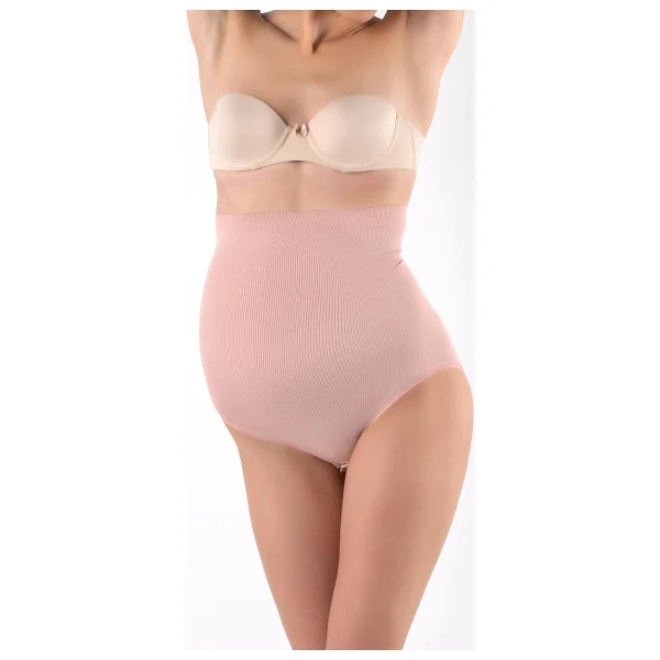 Doremi Yüksek Bel Çıtçıtlı Hamile Slip Pembe S-M - Görsel 5