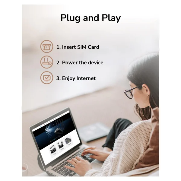 Cudy Lt400 4 Port 1200 Mbps 4g Lte Mobil Modem - Görsel 3