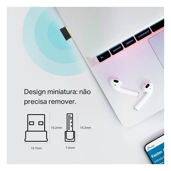 Tp-Link Archer T2u Nano 600 Mbps Kablosuz Ağ Adaptörü - Görsel 3