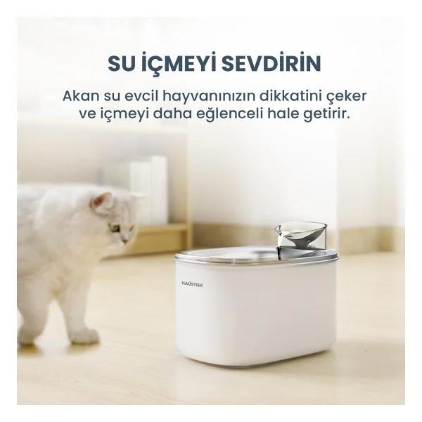 Haustier WF007L 3.5 lt Otomatik Kedi Su Pınarı - Görsel 3