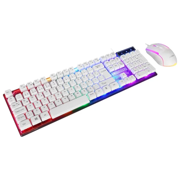Everest Km-198 Luminax Beyaz Gökkuşağı Aydınlatmalı Q Gaming Oyuncu Klavye + Mouse Set - Görsel 2
