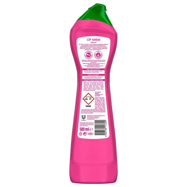 Cif Krem Sakura Mutfak Banyo Temizleyici 500 Ml - Görsel 3