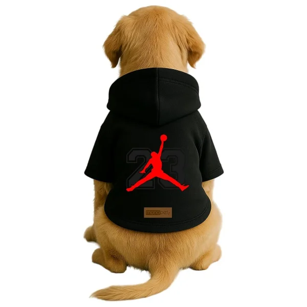 Monopetz Baskılı İçi Polarlı Köpek Ve Kedi Kıyafeti Elbisesi - Beyaz Renk Kapüşonlu Hoodie B46a1, L - Görsel 6