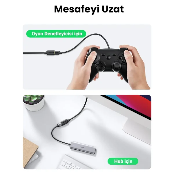 Ugreen 10368 1 M USB 3.0 Uzatma Kablosu - Görsel 2