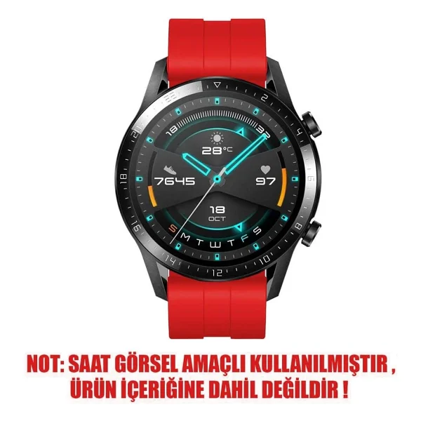 Microsonic Amazfit GTS 2 Mini Kırmızı Silikon RapidBands Kordon - Görsel 2