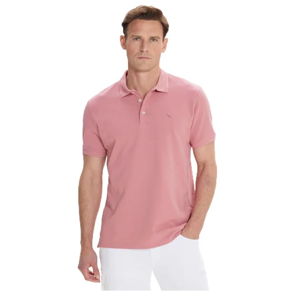 ALTINYILDIZ CLASSICS Erkek Açık Mavi Slim Fit Dar Kesim Polo Yaka%100 Pamuk Kısa Kollu Tişört, Açık Mavi, L - Görsel 8