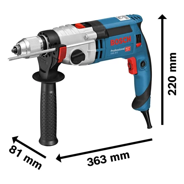 Bosch GSB 24-2 1100 W Darbeli Matkap - Görsel 3