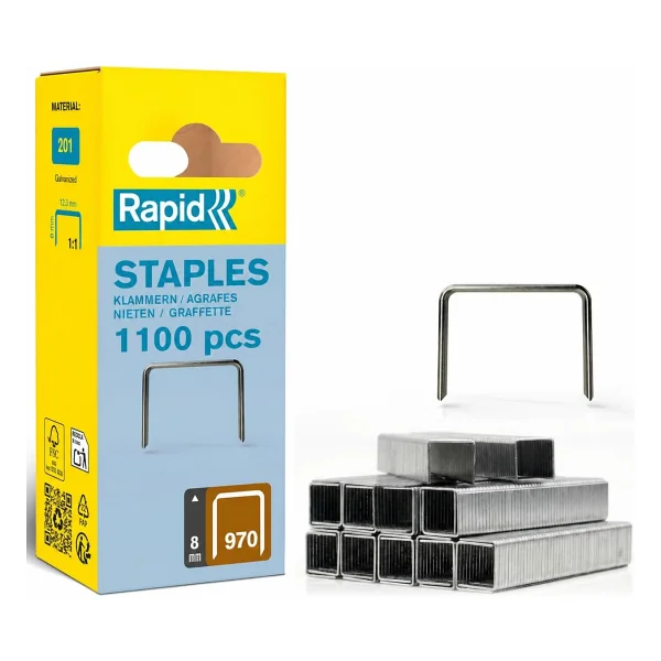 Rapid Zımba teli Tip 970, 6 mm zımba, 1.344 adet, Black & Decker el ve elektrikli zımba makineleri için düz tel kıskaçlar - Görsel 2