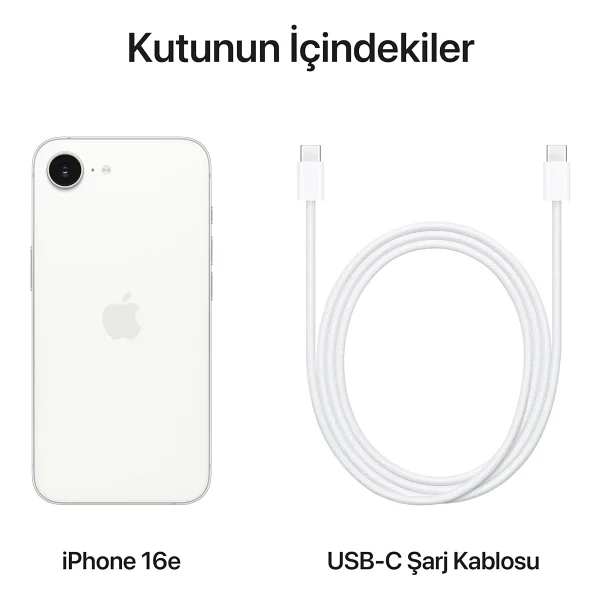 iPhone 16e 128 GB Beyaz - Görsel 6