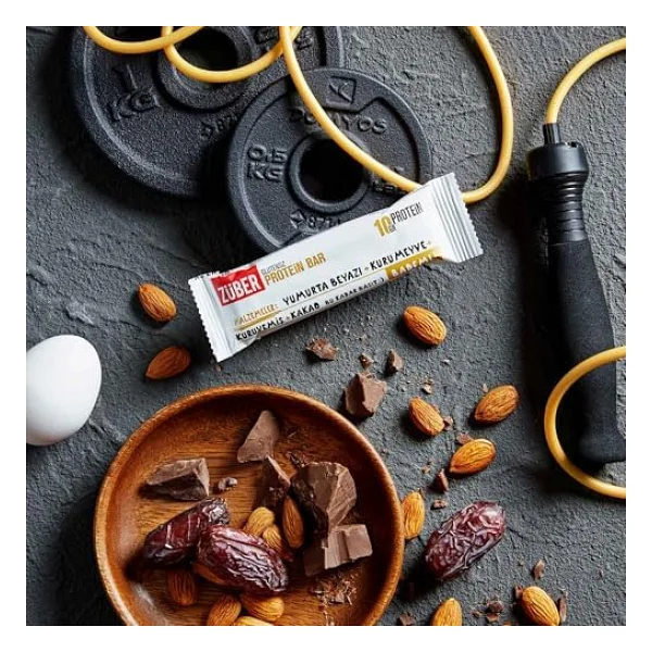 Züber Glutensiz Bademli 35 gr 3'lü Protein Bar - Görsel 5