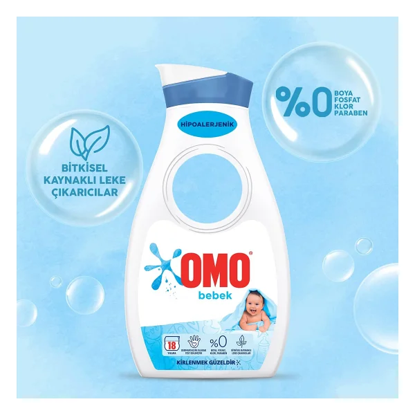 Omo Bebek Hassas Ciltler için Sıvı Deterjan 900 ml - Görsel 3