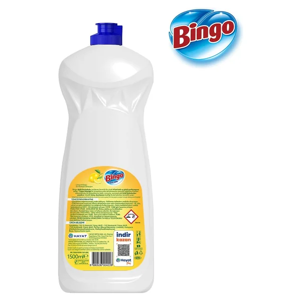 Bingo Limon Sıvı Bulaşık Deterjanı 1.5 lt 4'lü - Görsel 3