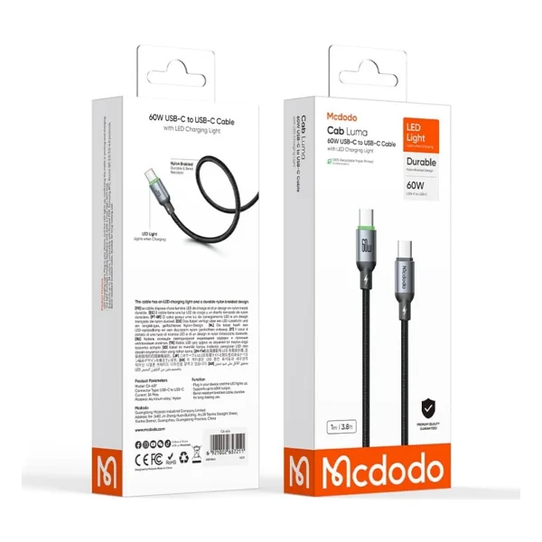 Mcdodo CA-6872 3 m Type-C to Type-C Hızlı Şarj Kablosu - Görsel 8