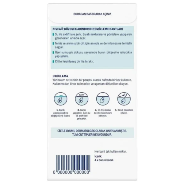 Nivea Gözenek Arındırıcı Sos 4'lü Yüz Temizleme Bandı - Görsel 2