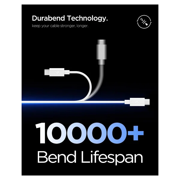 Spigen Aca08715 1 M USB To Type-C Hızlı Şarj Kablosu - Görsel 3